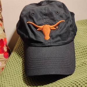 Texas Longhorns Collegiate Black Adjustable Fit Cap with Orange Longhorn Logo